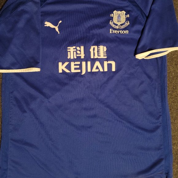Puma Everton Home Football Club Shirt 2003-2004 Kejian Blues 22"P2P - Picture 5 of 5
